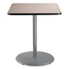 National Public Seating Cafe Table, 36w x 36d x 42h, Square Top/Round Base, Gray Nebula Top, Gray Base CG33636RB1GY